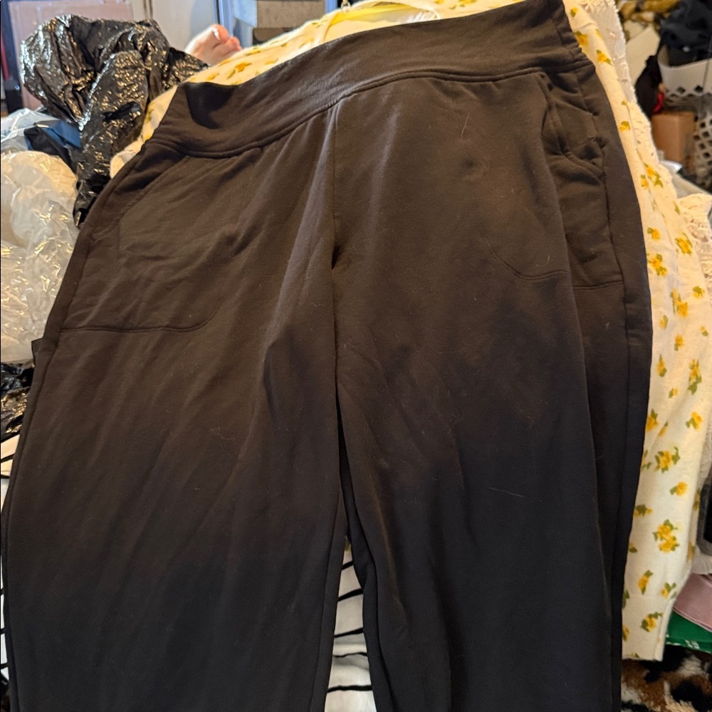 Athleta Black Ribbed Pants used